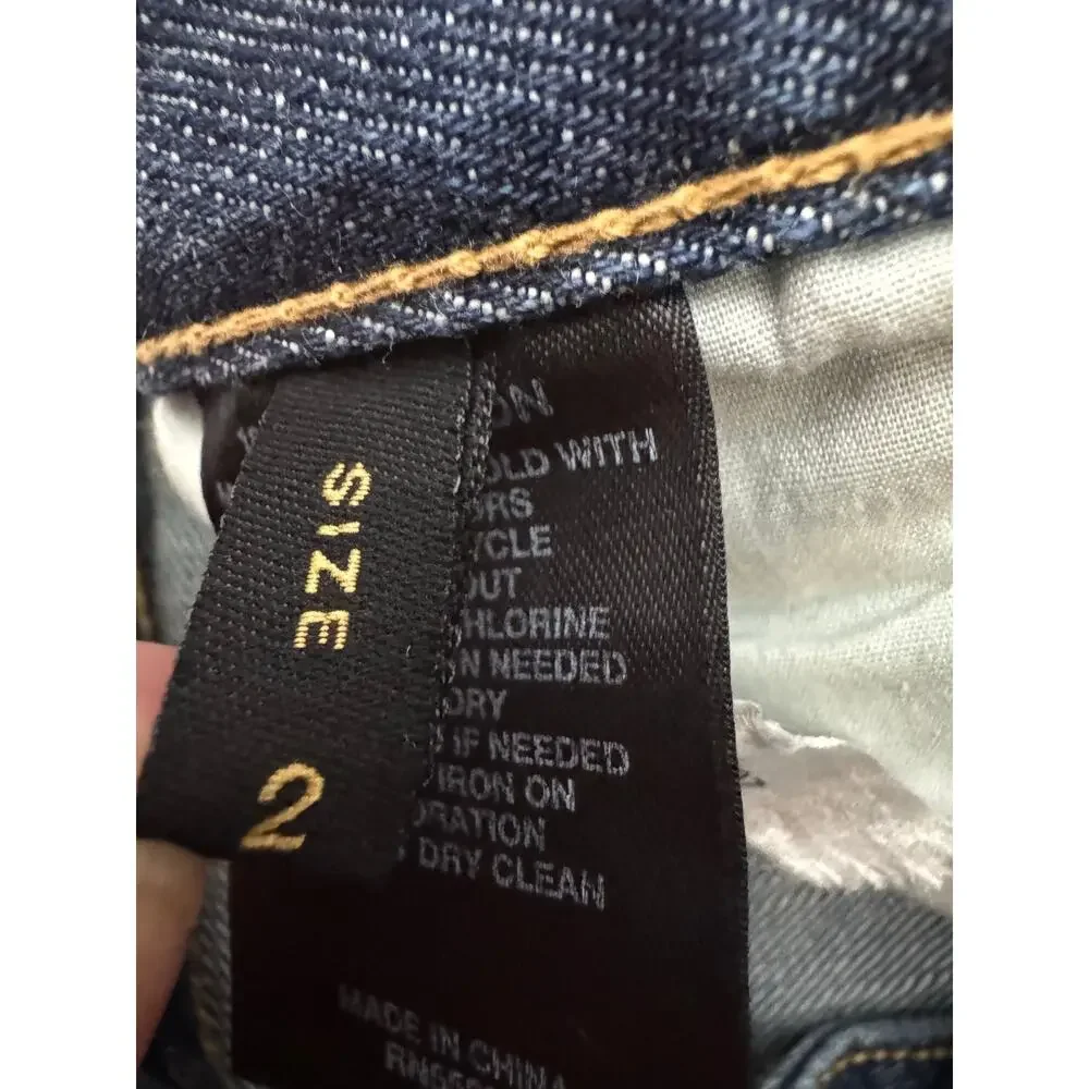 Y2K X2 Quality Denim Low Rise Ultra Mini Denim Skirt Size 2